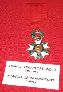 FRANCE, Legion of Honour, 5th Class